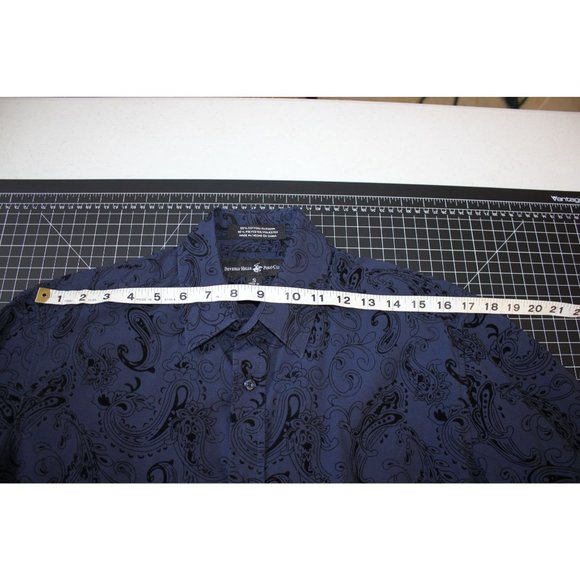 Polo Club /Long sleeved button up/ (Size S)/ Blue with Black Paisley - Picture 5 of 12